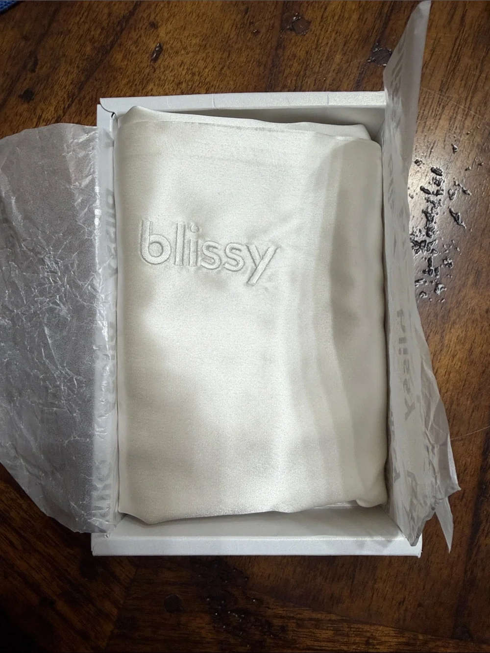 NEW Blissy White Mulberry Silk Pillowcase with zipper